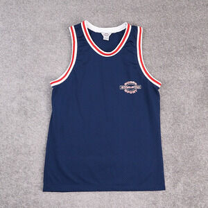 VTG GUESS Athletic Basketball Sports Medium Blue Sleeveless Mesh Jersey